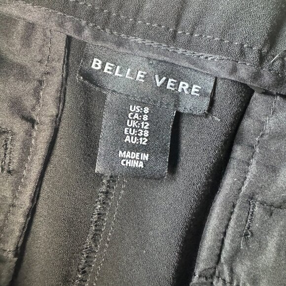 Belle Vere Black Dress Pants w/ White Side Stripe – Women’s Size 8 - Picture 5 of 7